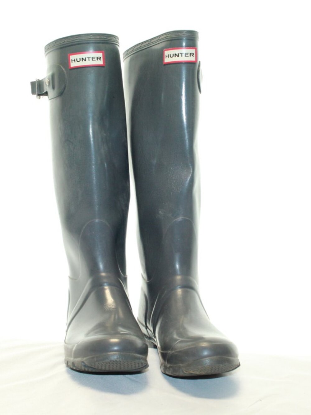 Hunter Boots Unisex Size M5 W6 Green Original Gloss Tall Rain Boots W23616